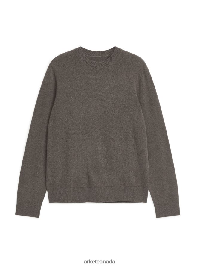 ARKET Clothing 4L826J1183 Brown Cashmere Jumper Men