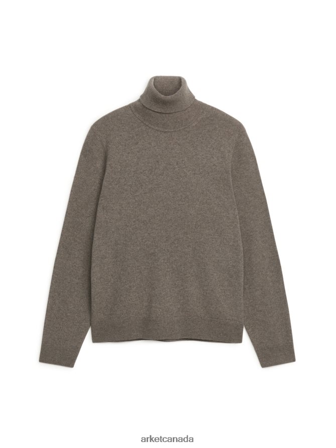ARKET Clothing 4L826J1187 Beige Melange Cashmere Roll Neck Men