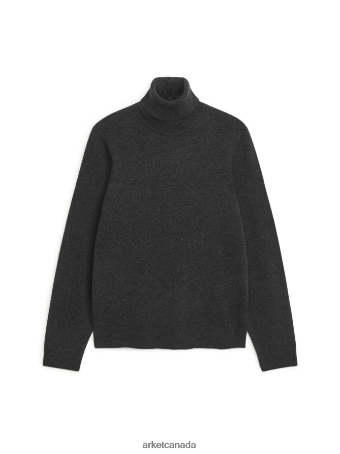 ARKET Clothing 4L826J1189 Antracite Cashmere Roll Neck Men