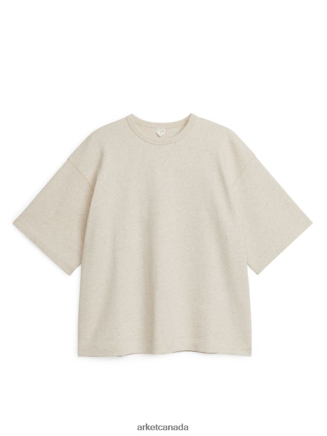 ARKET Clothing 4L826J1020 Beige Short-Sleeve Sweatshirt Men