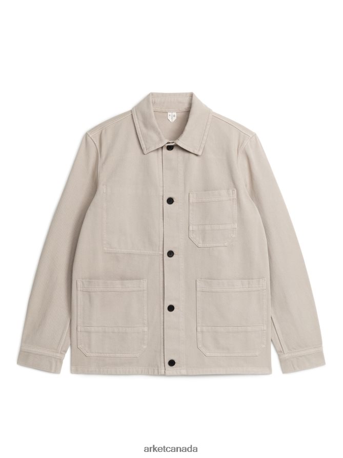 ARKET Clothing 4L826J961 Light Mole Overdyed Twill Overshirt Men
