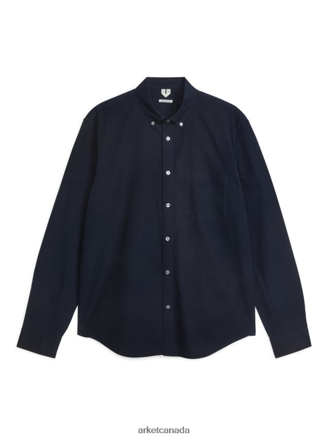 ARKET Clothing 4L826J967 Dark Blue Oxford Shirt Men