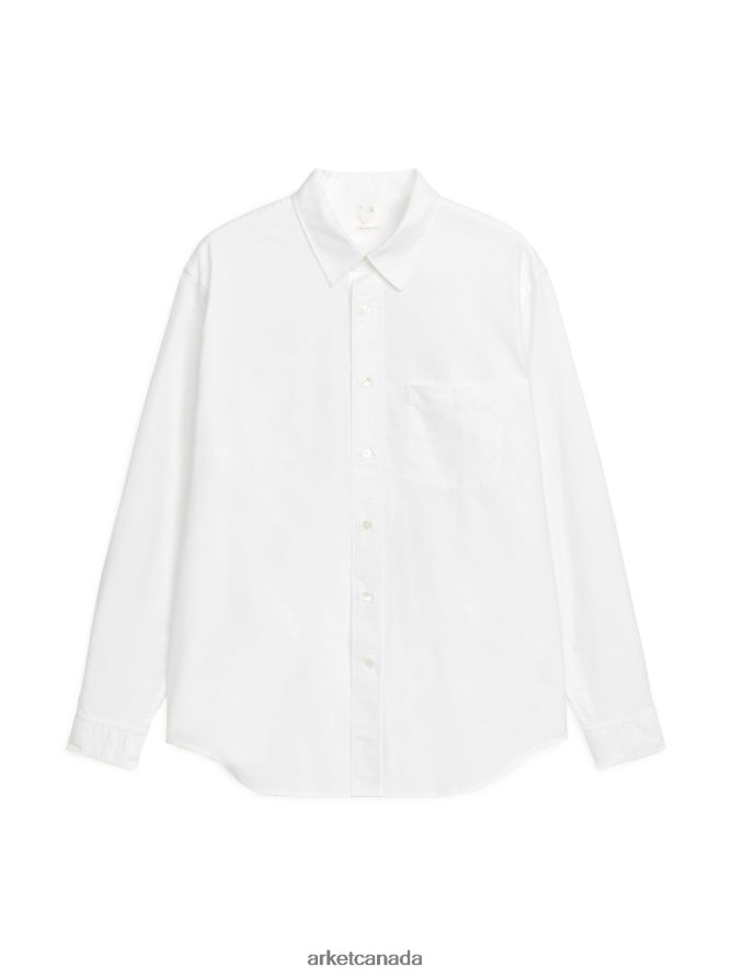 ARKET Clothing 4L826J970 White Relaxed Oxford Shirt Men