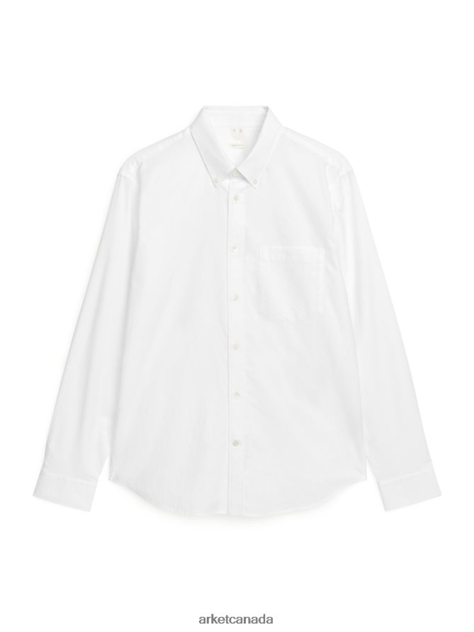 ARKET Clothing 4L826J971 White Oxford Shirt Men