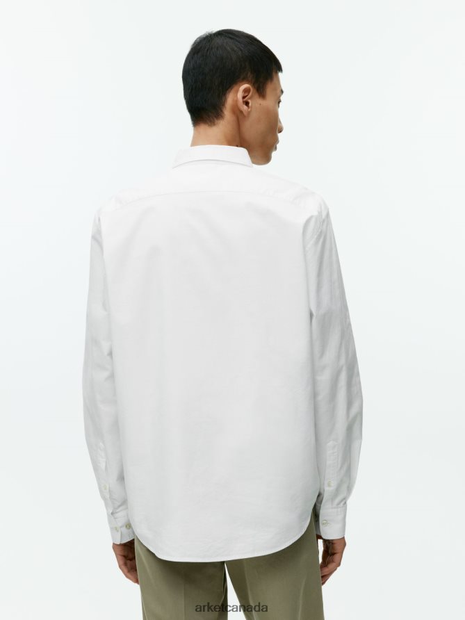 ARKET Clothing 4L826J971 White Oxford Shirt Men
