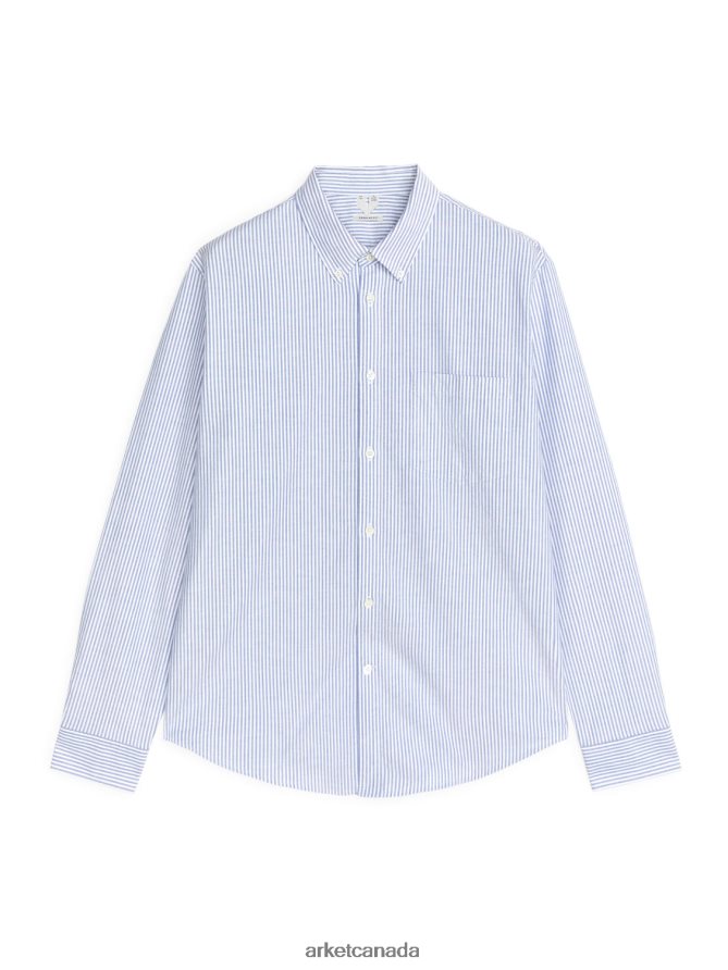 ARKET Clothing 4L826J973 Blue/Striped Oxford Shirt Men