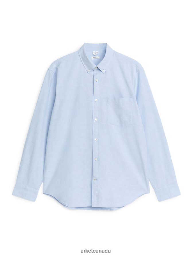 ARKET Clothing 4L826J974 Light Blue Oxford Shirt Men