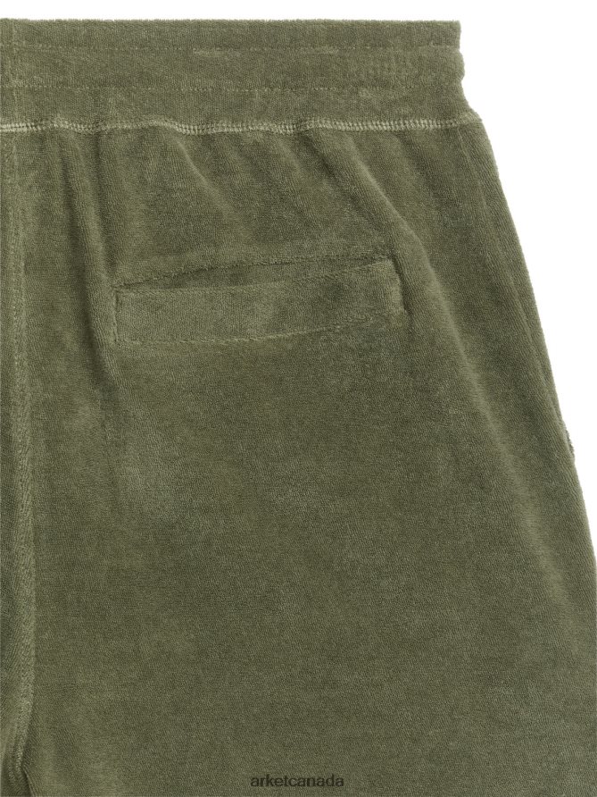 ARKET Clothing 4L826J1132 Green Towelling Shorts Men