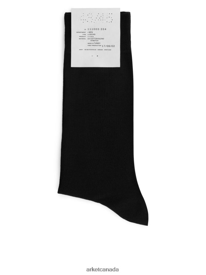 ARKET Clothing 4L826J1238 Blue Mercerised Cotton Socks Plain Men