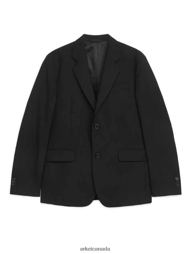 ARKET Clothing 4L826J1151 Black Modern Blazer Hopsack Men