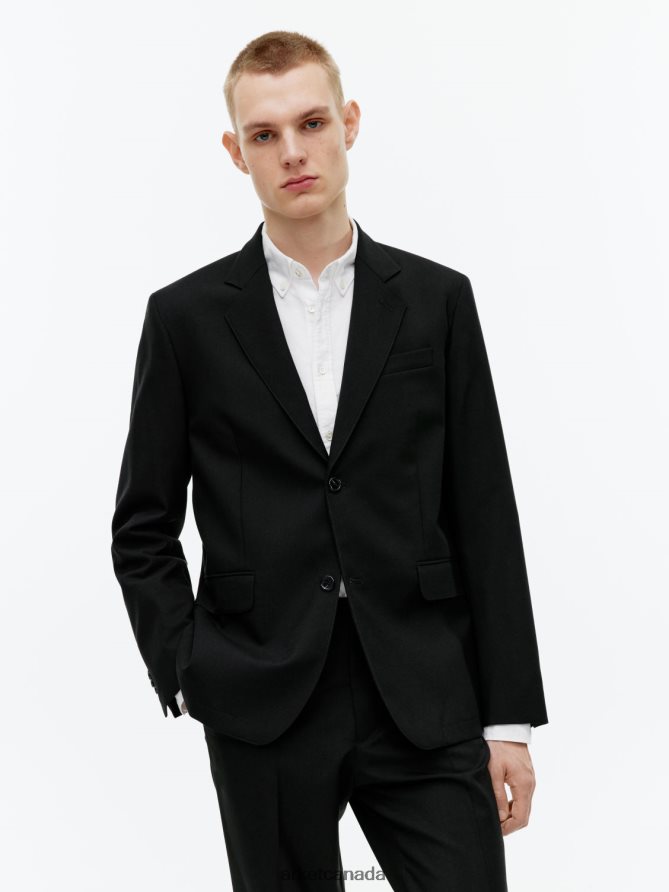ARKET Clothing 4L826J1151 Black Modern Blazer Hopsack Men