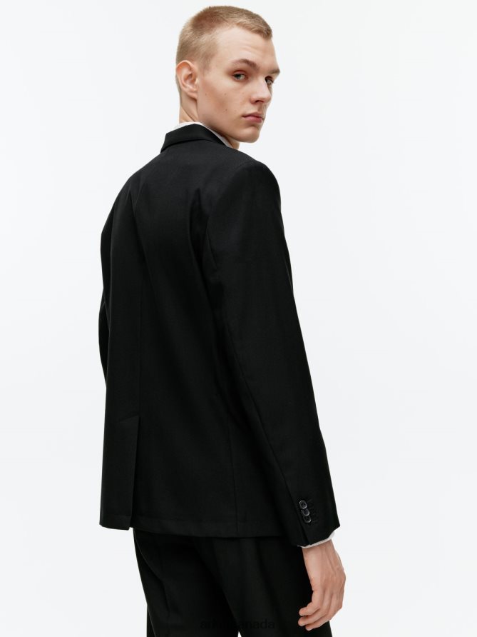 ARKET Clothing 4L826J1151 Black Modern Blazer Hopsack Men