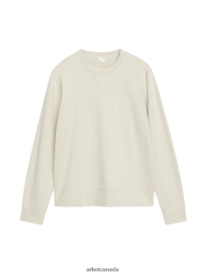 ARKET Clothing 4L826J916 Beige French Terry Sweatshirt Men
