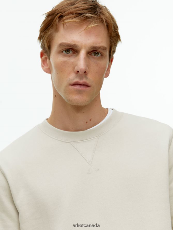 ARKET Clothing 4L826J916 Beige French Terry Sweatshirt Men