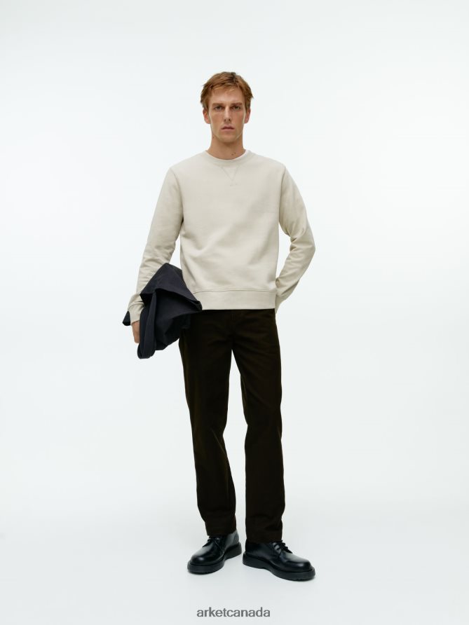 ARKET Clothing 4L826J916 Beige French Terry Sweatshirt Men