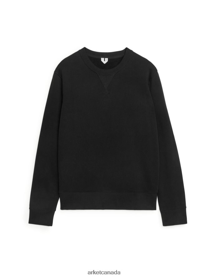 ARKET Clothing 4L826J918 Black French Terry Sweatshirt Men
