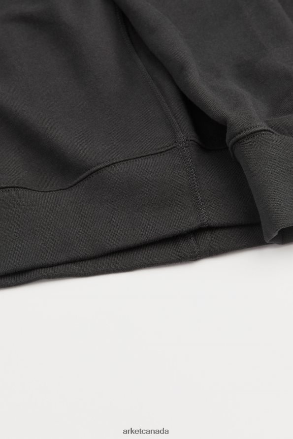 ARKET Clothing 4L826J918 Black French Terry Sweatshirt Men