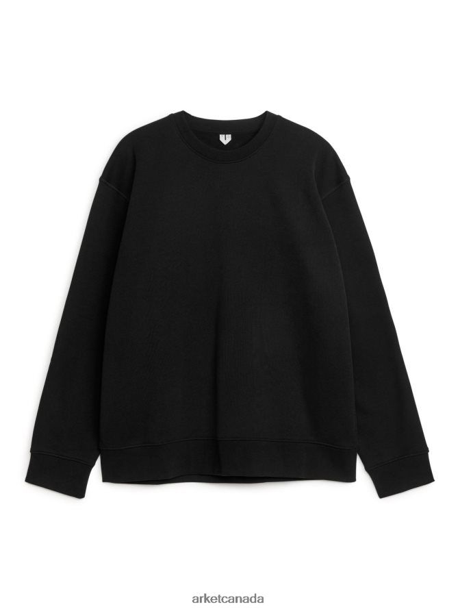 ARKET Clothing 4L826J919 Black Relaxed Terry Sweatshirt Men