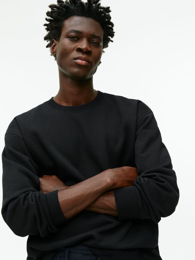 ARKET Clothing 4L826J919 Black Relaxed Terry Sweatshirt Men