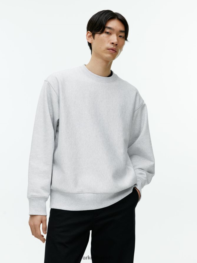 ARKET Clothing 4L826J923 Light Grey Loose Heavyweight Sweatshirt Men