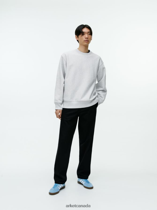ARKET Clothing 4L826J923 Light Grey Loose Heavyweight Sweatshirt Men