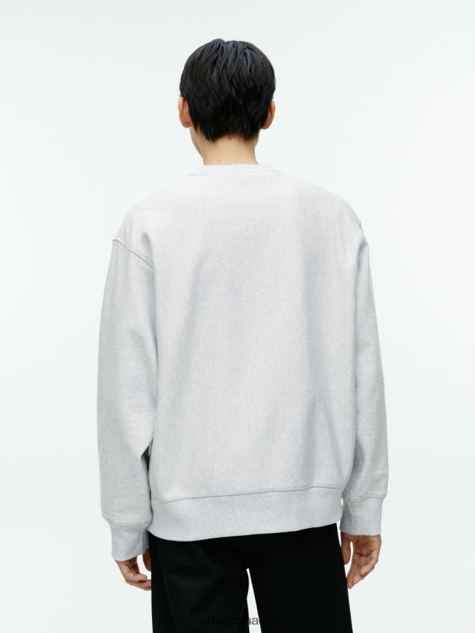 ARKET Clothing 4L826J923 Light Grey Loose Heavyweight Sweatshirt Men