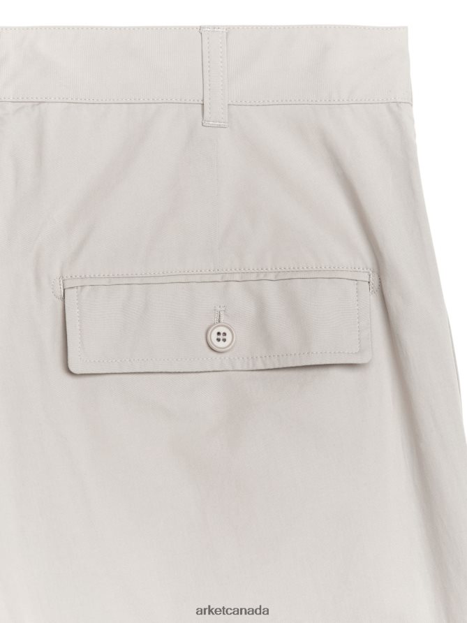 ARKET Clothing 4L826J1066 Beige Loose-Fit Cotton Trousers Men