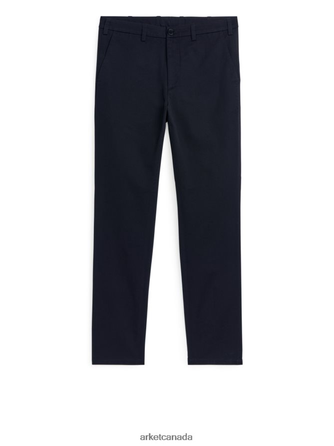 ARKET Clothing 4L826J1069 Dark Blue Slim Cotton Chinos Men