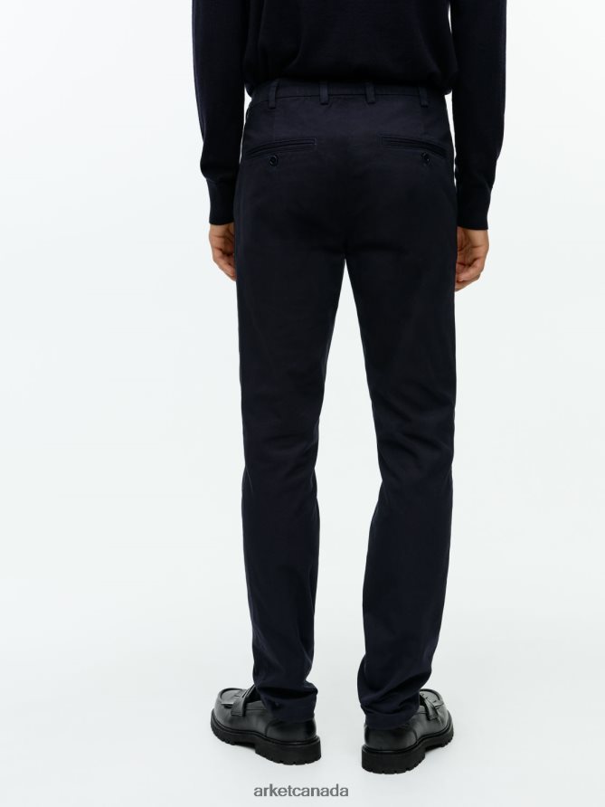 ARKET Clothing 4L826J1069 Dark Blue Slim Cotton Chinos Men