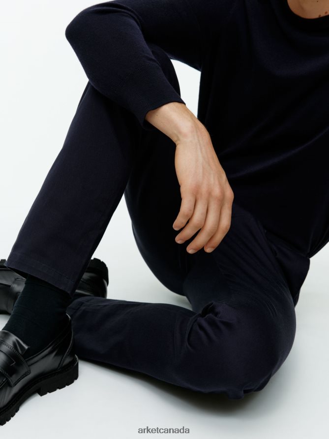 ARKET Clothing 4L826J1069 Dark Blue Slim Cotton Chinos Men