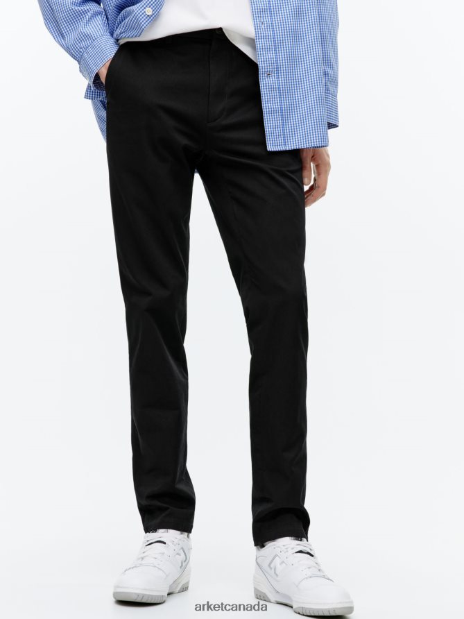 ARKET Clothing 4L826J1070 Black Slim Cotton Chinos Men