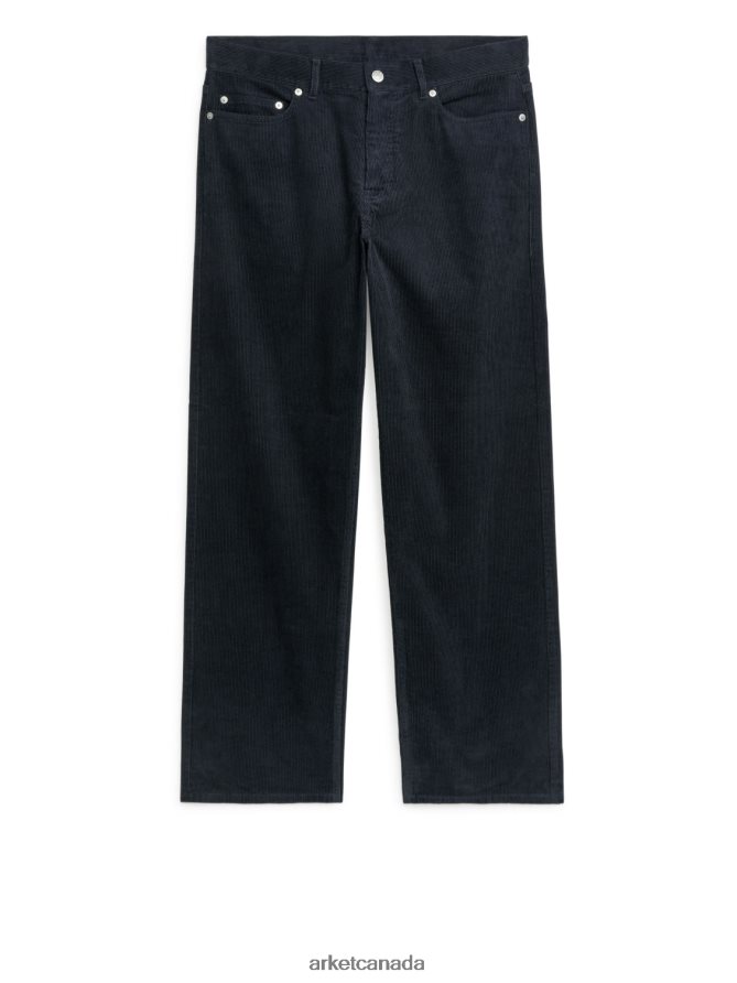 ARKET Clothing 4L826J1077 Black LOOSE Corduroy Trousers Men