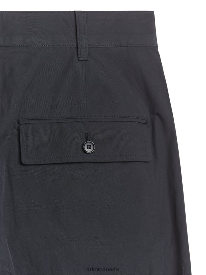 ARKET Clothing 4L826J1078 Black Loose-Fit Cotton Trousers Men