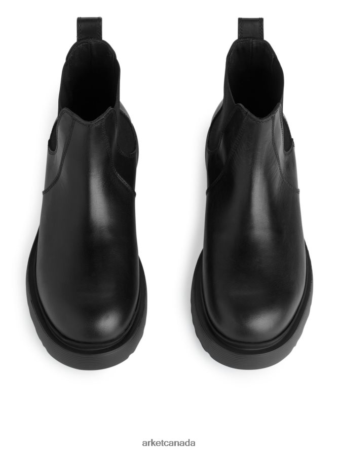 ARKET Footwear 4L826J1278 Black Leather Boots Men