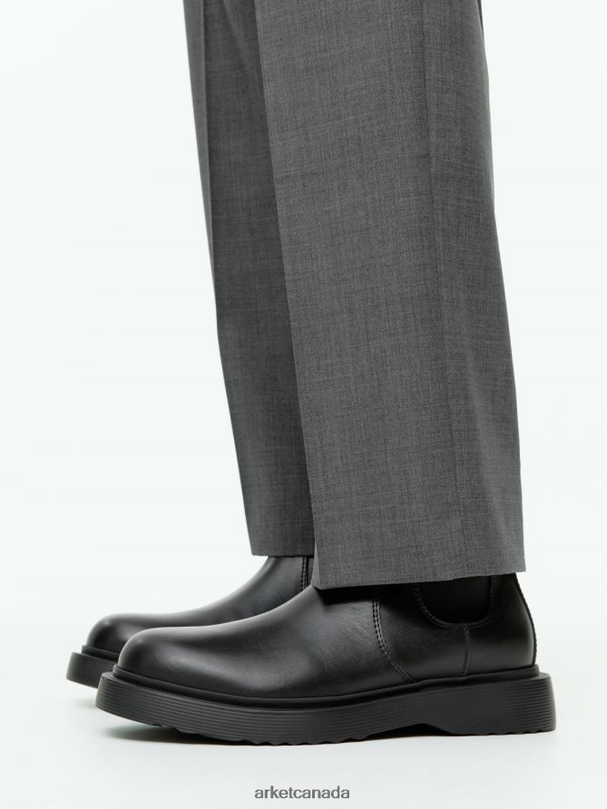 ARKET Footwear 4L826J1278 Black Leather Boots Men