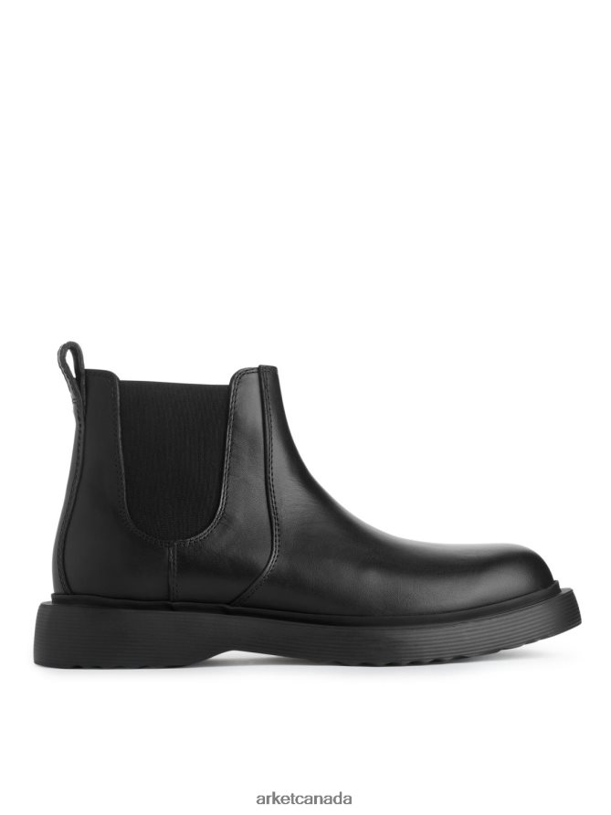 ARKET Footwear 4L826J1278 Black Leather Boots Men