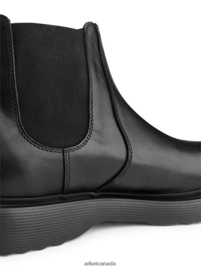 ARKET Footwear 4L826J1278 Black Leather Boots Men
