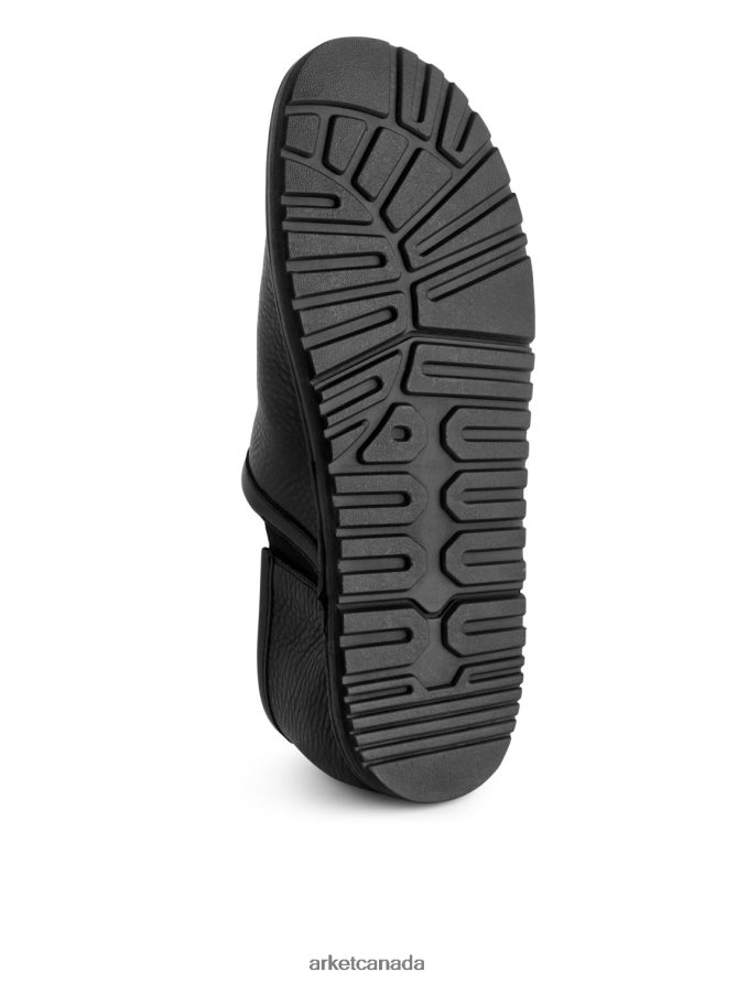ARKET Footwear 4L826J1273 Black Slip-On Leather Shoes Men