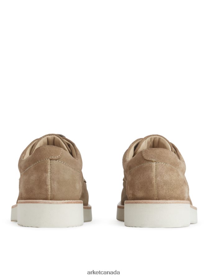 ARKET Footwear 4L826J1274 Beige Suede-VIBRAM Derby Shoes Men