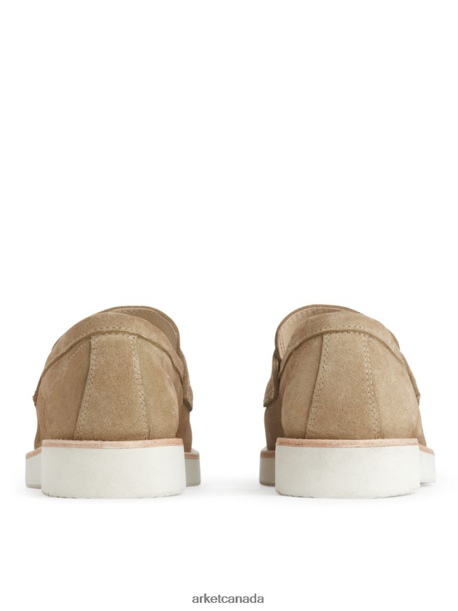 ARKET Footwear 4L826J1275 Beige Suede-VIBRAM Loafers Men