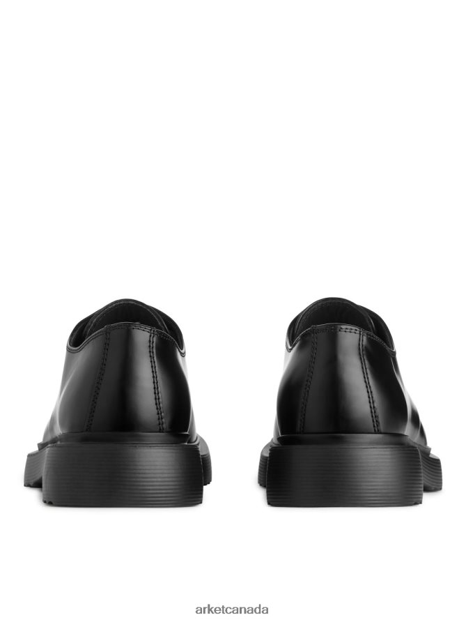 ARKET Footwear 4L826J1276 Black Leather Derby Shoes Men
