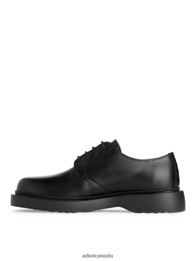 ARKET Footwear 4L826J1279 Black Chunky Leather Derby Shoes Men
