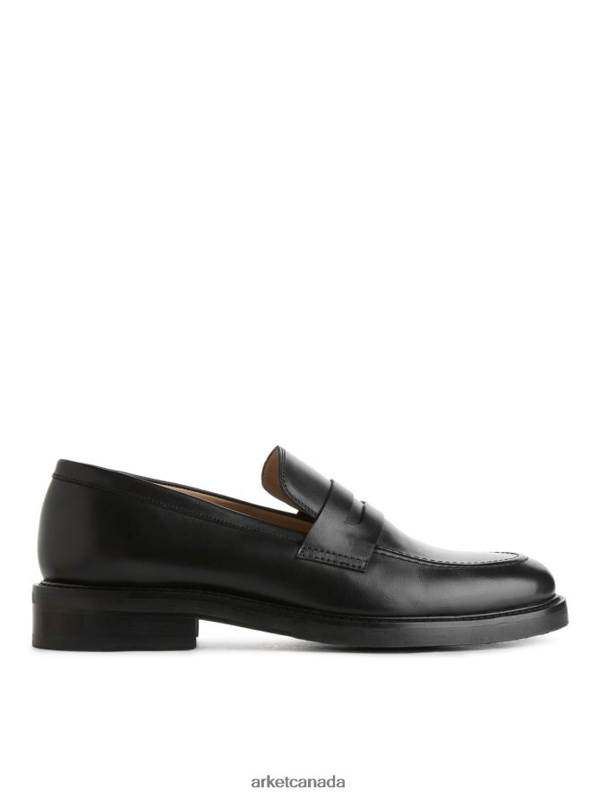 ARKET Footwear 4L826J1280 Black Penny Loafers Men