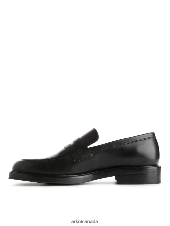 ARKET Footwear 4L826J1280 Black Penny Loafers Men