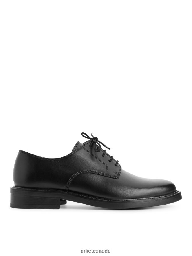 ARKET Footwear 4L826J1281 Black Leather Derby Shoes Men