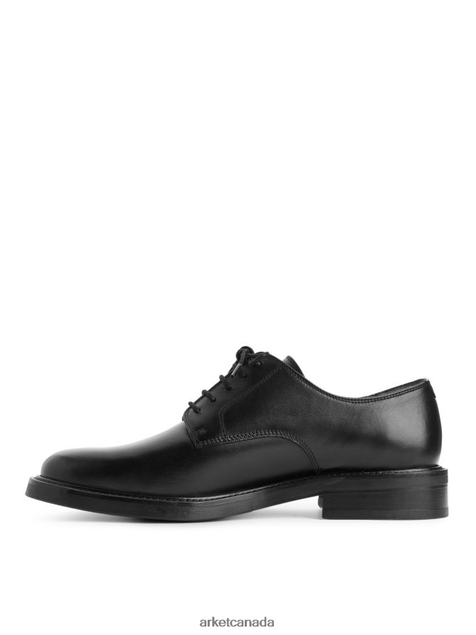 ARKET Footwear 4L826J1281 Black Leather Derby Shoes Men