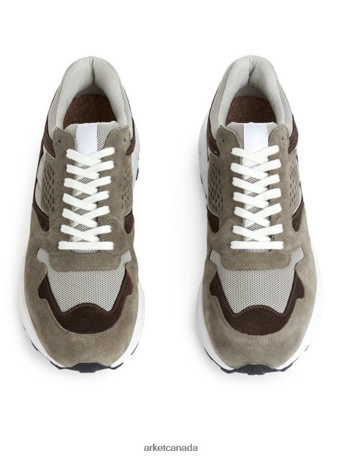 ARKET Footwear 4L826J1258 Beige Tritone Trainers Men
