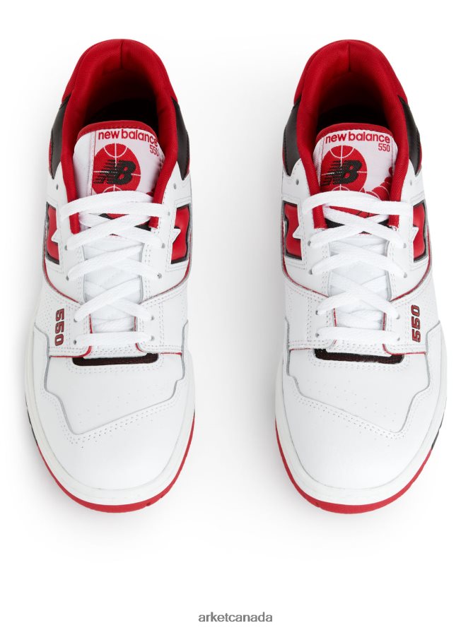 ARKET Footwear 4L826J1267 White/Red/Black New Balance 550 Trainers Men