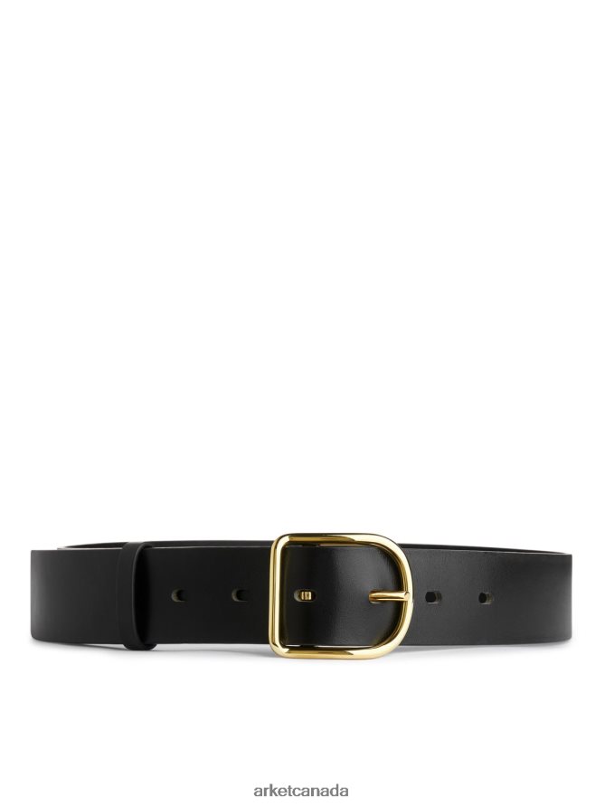 ARKET Accessories 4L826J829 Black Leather Belt Women