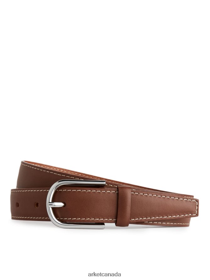 ARKET Accessories 4L826J833 Brown Leather Belt Women